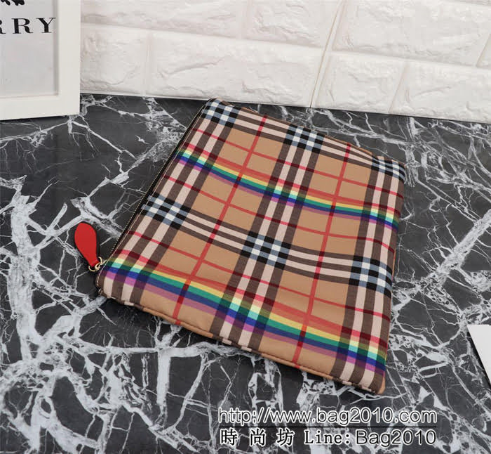 BURBERRY巴寶莉 棉質帆布購物袋 vitage復古格紋 款號2133  Bhq1062